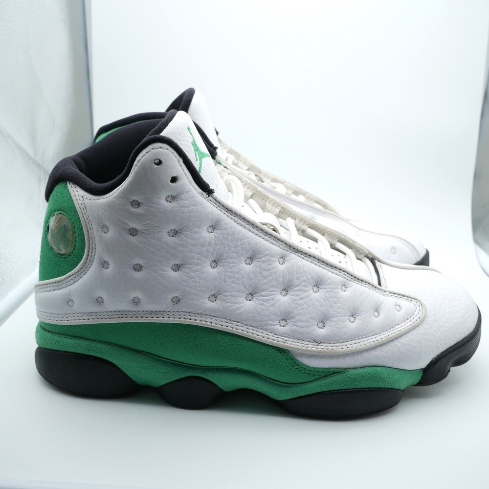 Air Jordan 13 Retro Lucky Green White Black DB6537-113 Mens Size 8.5